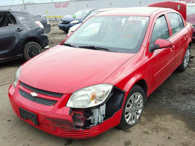 1G1AD5F58A7213711 - 2010 CHEVROLET COBALT 1LT RED photo 2