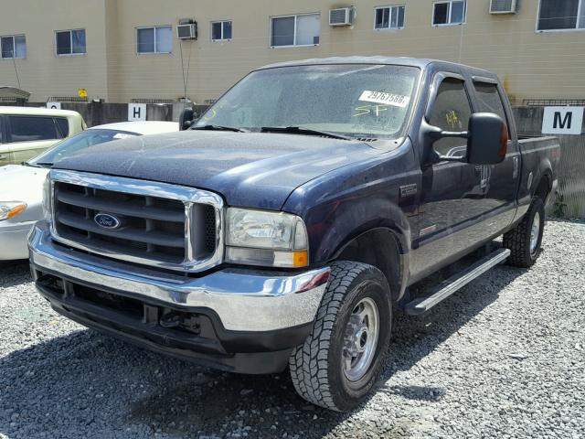 1FTNW21P24ED72072 - 2004 FORD F250 SUPER BLUE photo 2