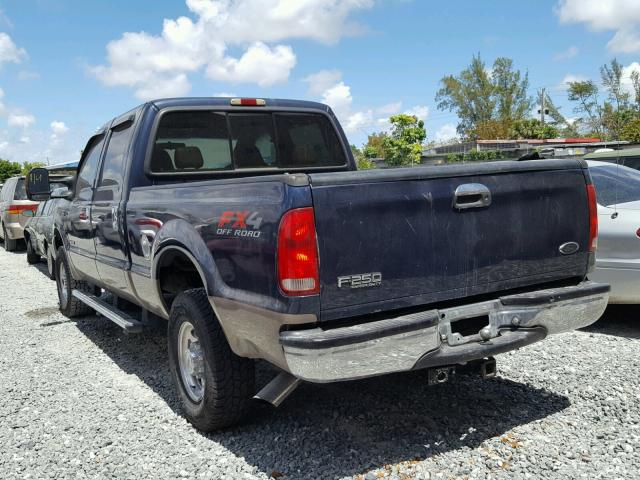 1FTNW21P24ED72072 - 2004 FORD F250 SUPER BLUE photo 3