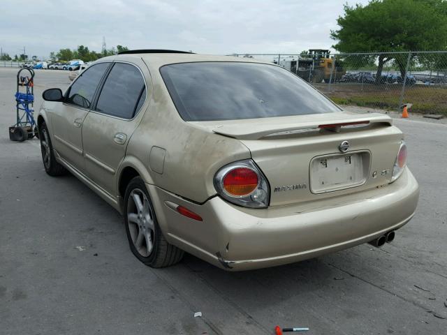 JN1DA31D12T202769 - 2002 NISSAN MAXIMA GLE GOLD photo 3