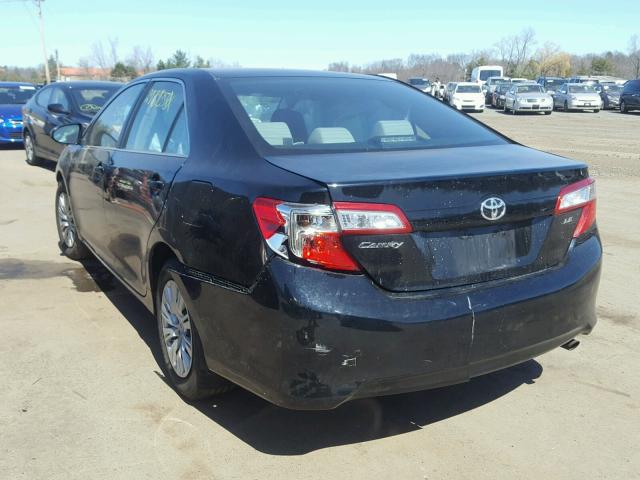 4T4BF1FK7DR298911 - 2013 TOYOTA CAMRY L BLACK photo 3