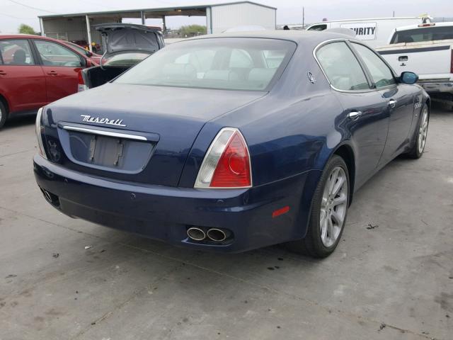 ZAMCE39A350019995 - 2005 MASERATI QUATTROPOR BLUE photo 4