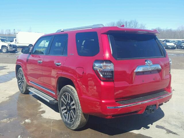 JTEBU5JRXG5355872 - 2016 TOYOTA 4RUNNER SR RED photo 3