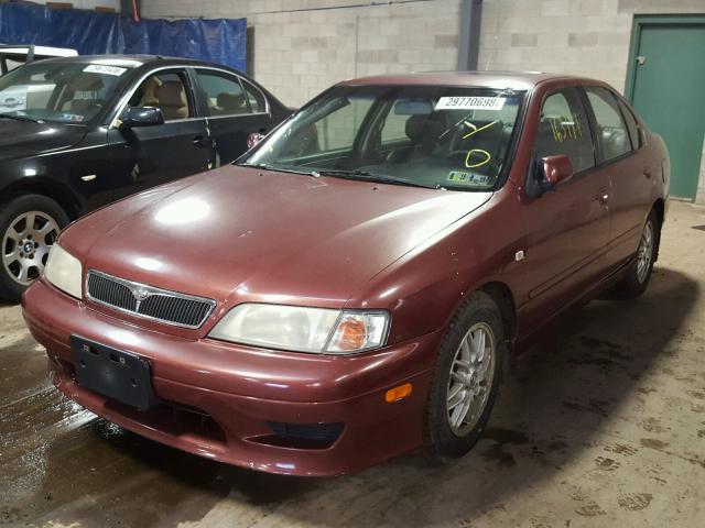 JNKCP11A41T407338 - 2001 INFINITI G20 MAROON photo 2