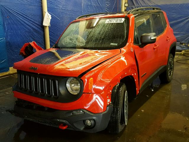 ZACCJBCT8GPD92502 - 2016 JEEP RENEGADE T RED photo 2