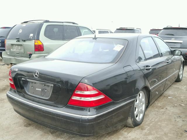 WDBNG70J72A234490 - 2002 MERCEDES-BENZ S 430 BLACK photo 4