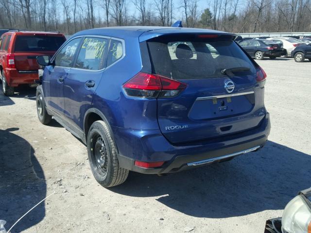 KNMAT2MVXHP551052 - 2017 NISSAN ROGUE S BLUE photo 3