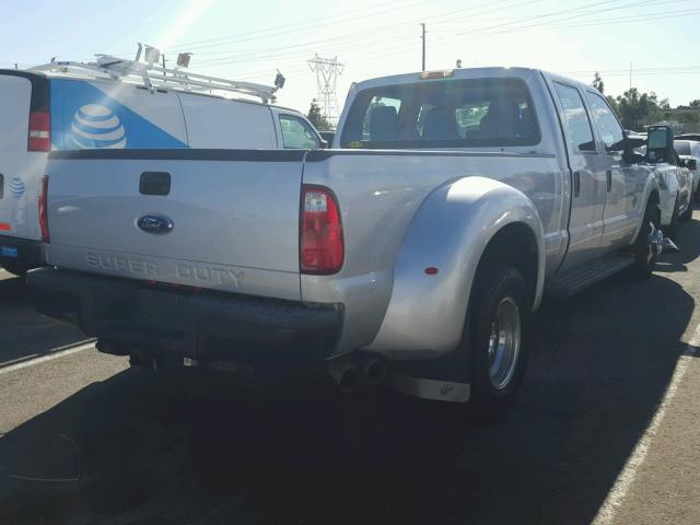 1FT8W3CT0BEC35853 - 2011 FORD F350 SUPER SILVER photo 4