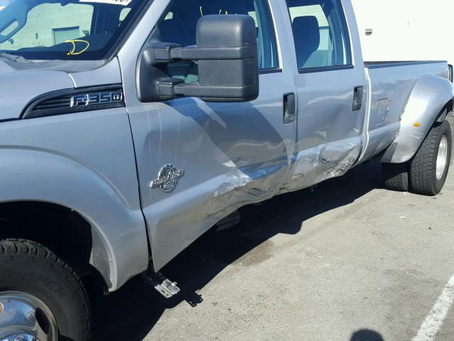 1FT8W3CT0BEC35853 - 2011 FORD F350 SUPER SILVER photo 9