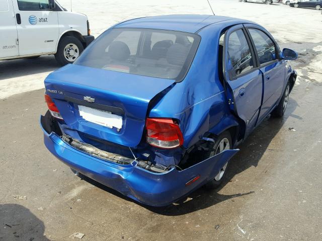 KL1TD56696B527176 - 2006 CHEVROLET AVEO BASE Niebieski zdjęcie 4