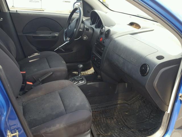 KL1TD56696B527176 - 2006 CHEVROLET AVEO BASE Niebieski zdjęcie 5