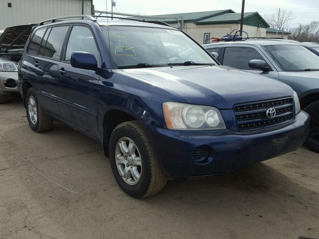 JTEGF21A210008808 - 2001 TOYOTA HIGHLANDER BLUE photo 1