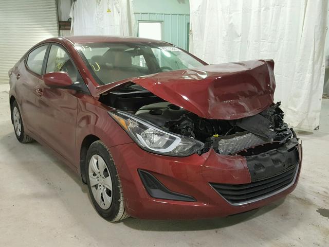 5NPDH4AE0GH664128 - 2016 HYUNDAI ELANTRA SE RED photo 1