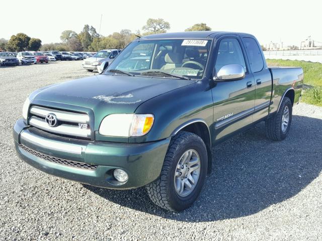 5TBRT34103S336759 - 2003 TOYOTA TUNDRA ACC GREEN photo 2