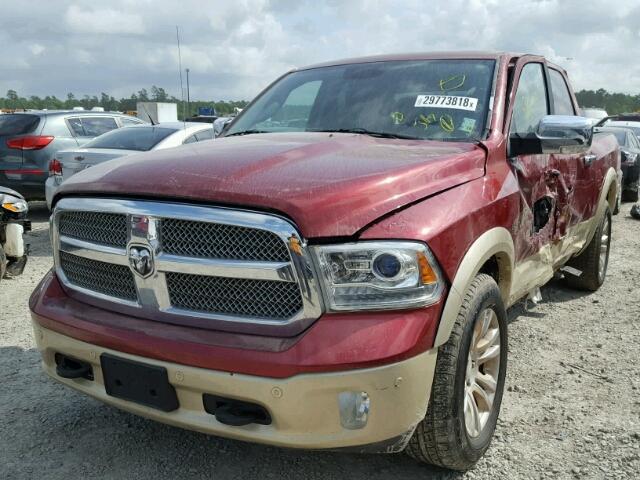 1C6RR6PT2ES185753 - 2014 RAM 1500 LONGH RED photo 2