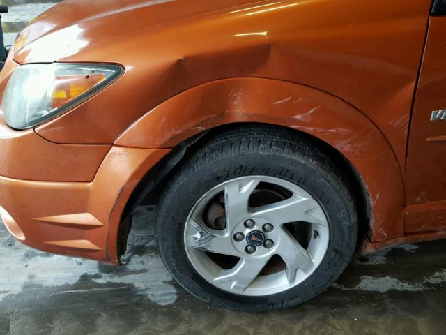 5Y2SL62814Z431180 - 2004 PONTIAC VIBE ORANGE photo 9