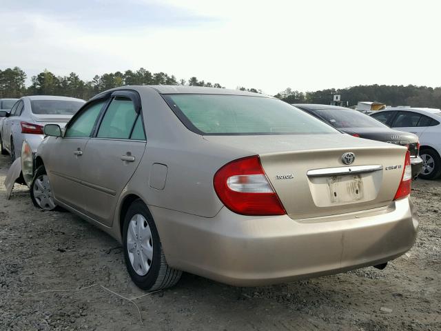 4T1BE32K14U306404 - 2004 TOYOTA CAMRY LE GOLD photo 3