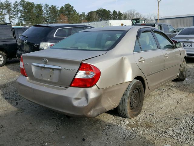 4T1BE32K14U306404 - 2004 TOYOTA CAMRY LE GOLD photo 4