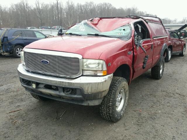 1FTNF21L82EA88763 - 2002 FORD F250 SUPER RED photo 2