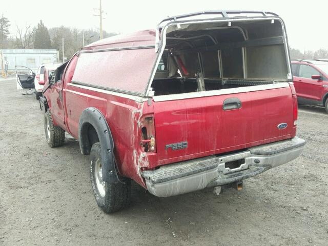 1FTNF21L82EA88763 - 2002 FORD F250 SUPER RED photo 3