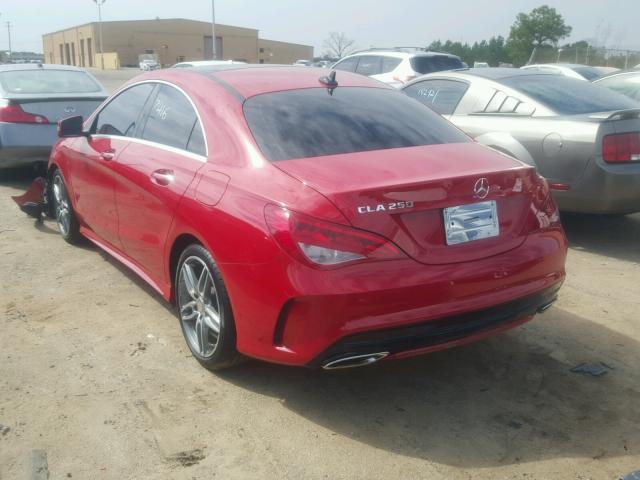 WDDSJ4EB8HN424151 - 2017 MERCEDES-BENZ CLA 250 RED photo 3