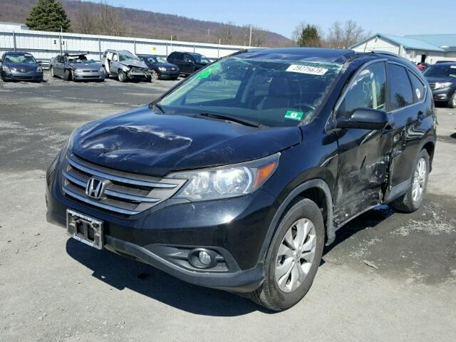 2HKRM4H77CH607945 - 2012 HONDA CR-V EXL BLACK photo 2