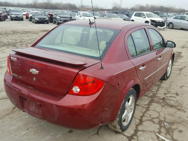 1G1AZ58F877313646 - 2007 CHEVROLET COBALT LTZ RED photo 4