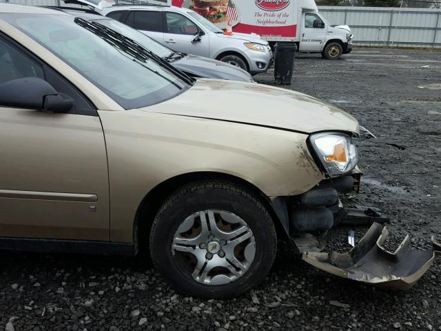 1G1ZS58F57F101462 - 2007 CHEVROLET MALIBU LS ოქროსფერი ფოტო 9