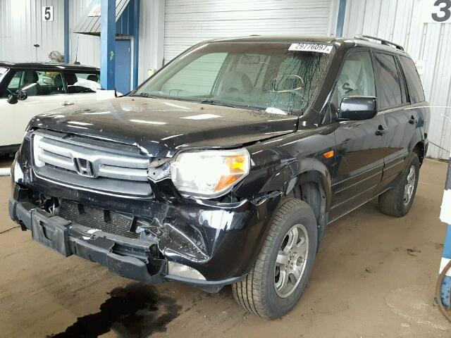 5FNYF18416B021139 - 2006 HONDA PILOT EX BLACK photo 2