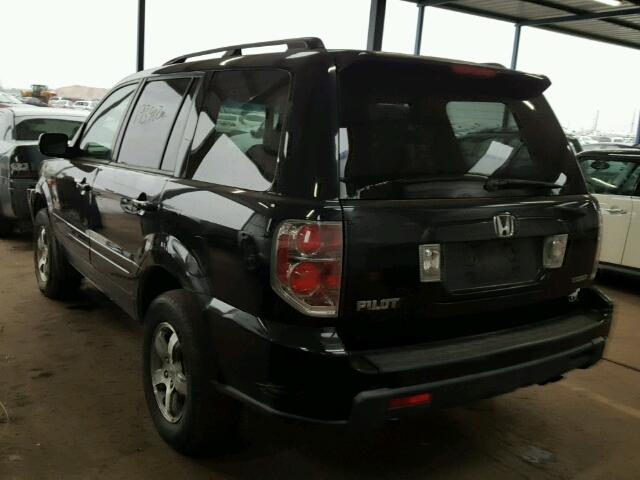 5FNYF18416B021139 - 2006 HONDA PILOT EX BLACK photo 3