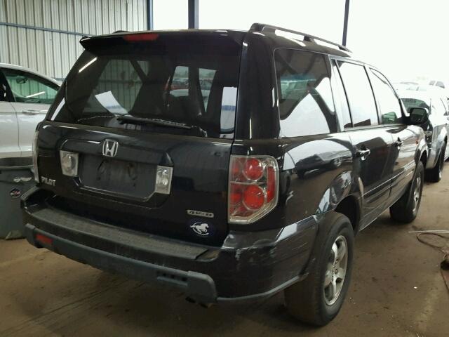 5FNYF18416B021139 - 2006 HONDA PILOT EX BLACK photo 4