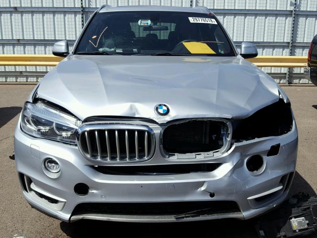 5UXKR0C38H0V75512 - 2017 BMW X5 XDRIVE3 SILVER photo 9