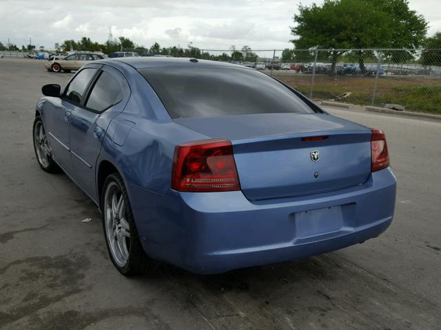 2B3KA43R27H676559 - 2007 DODGE CHARGER SE BLUE photo 3