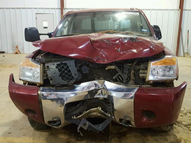 1N6BA07D48N343646 - 2008 NISSAN TITAN XE RED photo 7