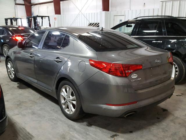 5XXGN4A75CG089182 - 2012 KIA OPTIMA EX GRAY photo 3