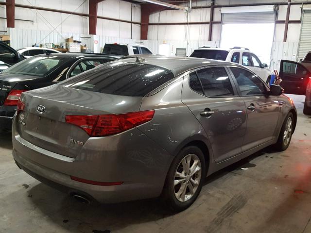 5XXGN4A75CG089182 - 2012 KIA OPTIMA EX GRAY photo 4