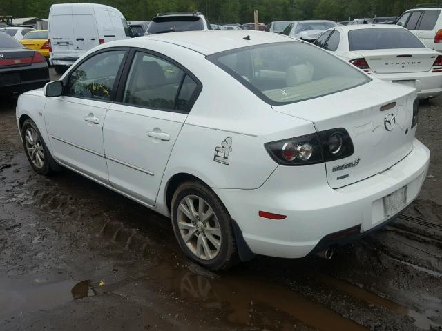 JM1BK12F081865454 - 2008 MAZDA 3 I WHITE photo 3