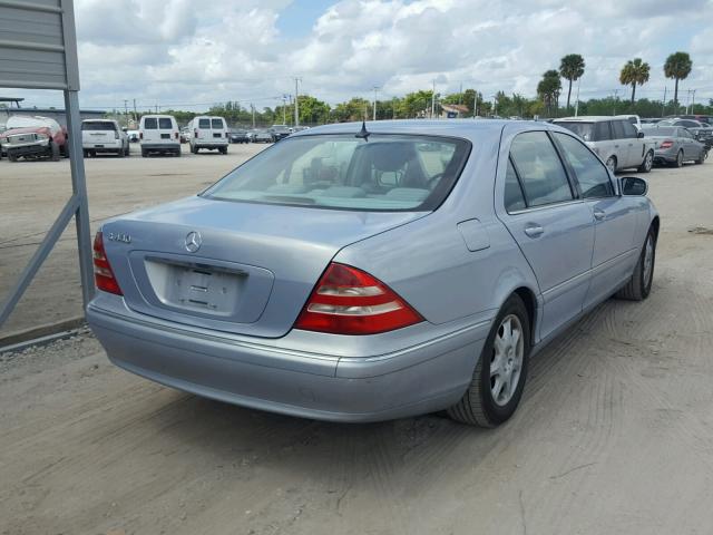 WDBNG70J5YA105902 - 2000 MERCEDES-BENZ S 430 BLUE photo 4