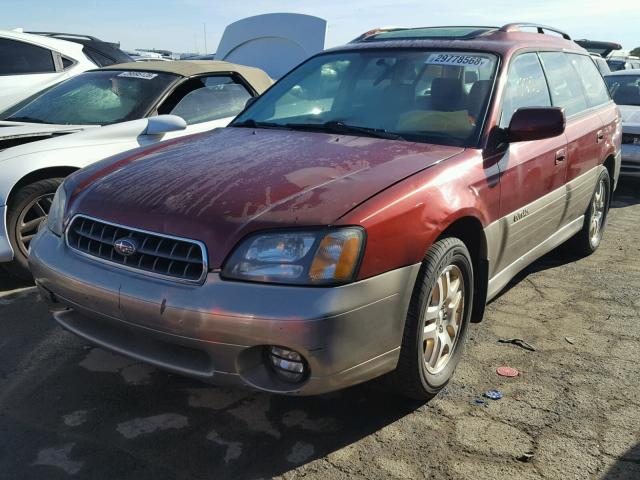 4S3BH686426652942 - 2002 SUBARU LEGACY OUT RED photo 2