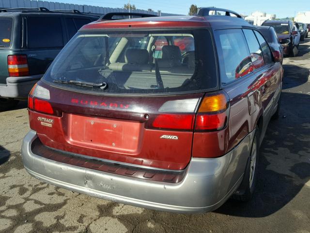 4S3BH686426652942 - 2002 SUBARU LEGACY OUT RED photo 4