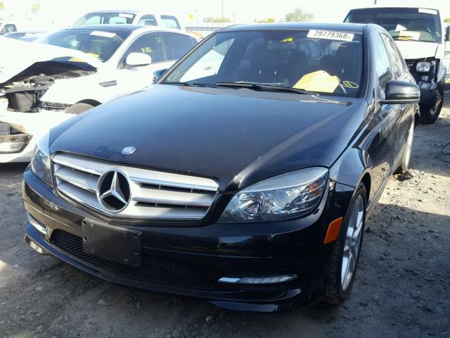 WDDGF5EB3BA476573 - 2011 MERCEDES-BENZ C 300 BLACK photo 2