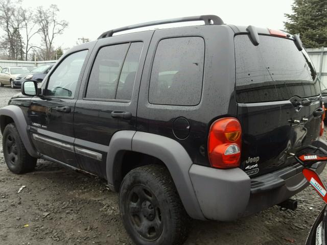 1J4GL48K73W502227 - 2003 JEEP LIBERTY SP BLACK photo 3