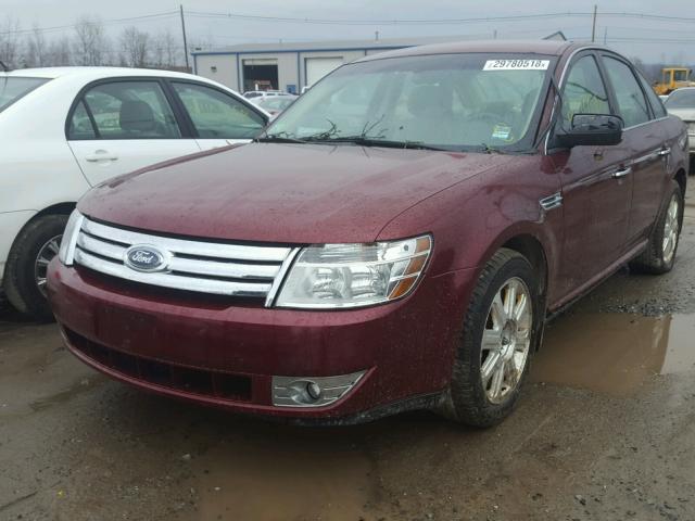 1FAHP28W08G135250 - 2008 FORD TAURUS LIM MAROON photo 2