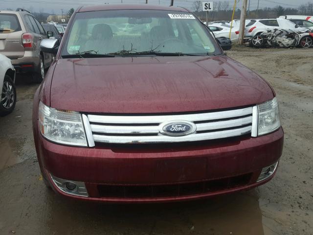 1FAHP28W08G135250 - 2008 FORD TAURUS LIM MAROON photo 9