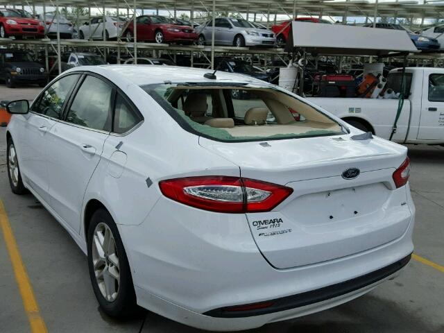 3FA6P0H73DR230358 - 2013 FORD FUSION SE WHITE photo 3