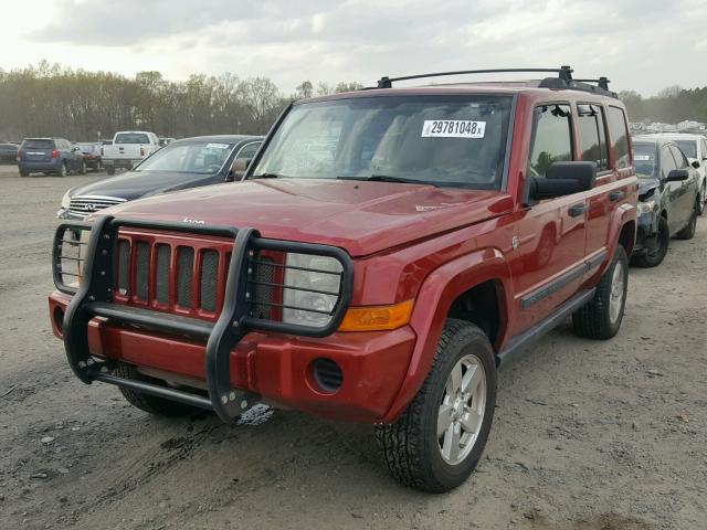 1J8HG48N86C104273 - 2006 JEEP COMMANDER RED photo 2