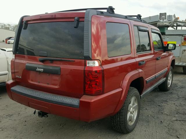 1J8HG48N86C104273 - 2006 JEEP COMMANDER RED photo 4