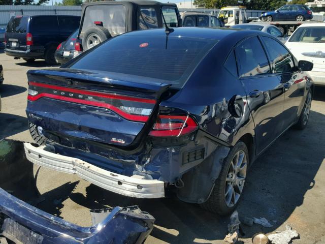 1C3CDFBB0ED863002 - 2014 DODGE DART SXT BLUE photo 4