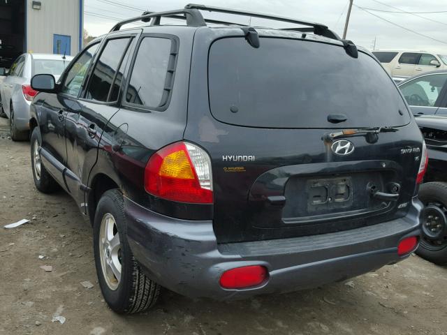 KM8SC73D24U606126 - 2004 HYUNDAI SANTA FE G BLACK photo 3