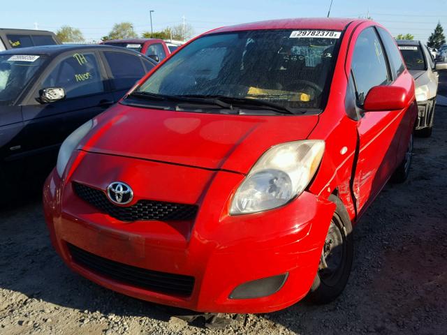 JTDJT903895252279 - 2009 TOYOTA YARIS RED photo 2